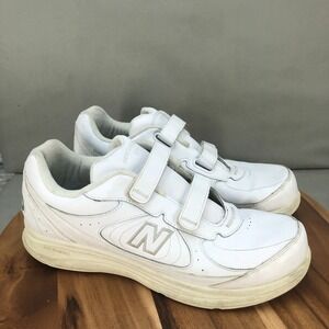 New Balance 577 Walking Shoes Adjustable Straps White Leather Mens Size 14 D